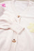 Beige Cute Flower V Neck Buttoned Plus Size Cardigan