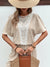 Lace Detail Round Neck Top and Pants Set