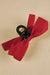 Black Solid Color Ribbon Bow Decor Hair Clip