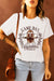 White GAME DAY Bowknot Rugby Graphic T Shirt