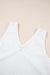 White Plus Size Guipure V Neck Eyelet Lace Tank Top