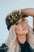 Black Leopard Printed Mesh Splicing Baseball Cap