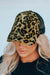 Black Leopard Printed Mesh Splicing Baseball Cap