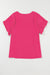 Bright Pink Ruffled Short Sleeve Plus Size Top