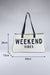 White Casual Letter Print Contrast Binding Canvas Tote Bag