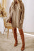 Parchment Twist Cable Knit Drop Shoulder Loose Fit Sweater Dress