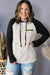 Black Striped Raglan Sleeve Pocket Plus Size Hoodie