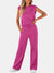 Full Size Round Neck Top and Drawstring Pants Set