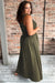 Jungle Green Smocked Frill Trim Straps Plus Size Maxi Dress