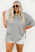 Striped Casual Plus Size Button Neck Henley Tee