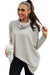 Gray Cowl Neck Loose Fit Tunic Top