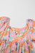 Multicolour Floral Puff Sleeve Square Neck Plus Babydoll Dress