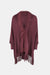 Fringe Open Front Long Sleeve Poncho