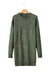 Parchment Twist Cable Knit Drop Shoulder Loose Fit Sweater Dress