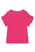 Bright Pink Ruffled Short Sleeve Plus Size Top