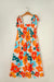 White Plus Size Smocked Floral Print Tied Straps Wide Leg Jumpsuit