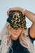 Black Leopard Printed Mesh Splicing Baseball Cap