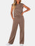 Full Size Round Neck Top and Drawstring Pants Set