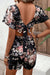 Floral Cutout Tie Back Romper