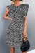 Leopard Round Neck Mini Dress