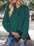 V-Neck Cutout Long Sleeve Blouse