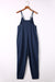 Spaghetti Strap Deep V Jumpsuit with Pockets