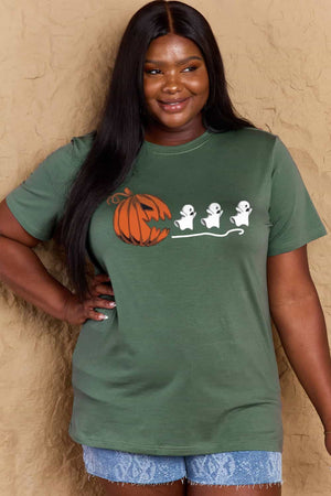 Simply Love Full Size Jack-O'-Lantern Graphic Cotton T-Shirt