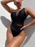 One-Shoulder Sleeveless One-Piece Swimsuit