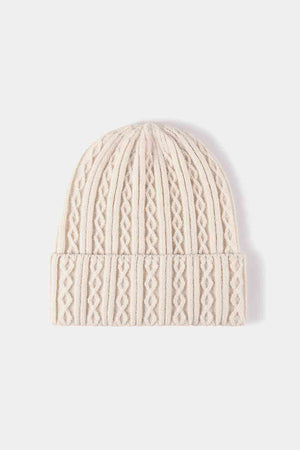 Mixed Knit Cuff Beanie