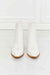 MMShoes Love the Journey Stacked Heel Chelsea Boot in White