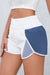 Color Block Wide Waistband Shorts