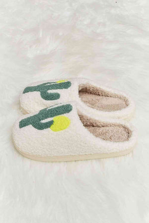 Melody Cactus Plush Slide Slippers