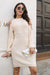 Ribbed Cold Shoulder Long Sleeve Sweater Dress